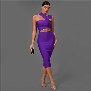 NEW Purple sleeveless cutout dress size medium new with tags smoke free home